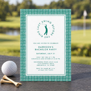 Invitation Enterrement de vie de garçon de golf : dernier swi