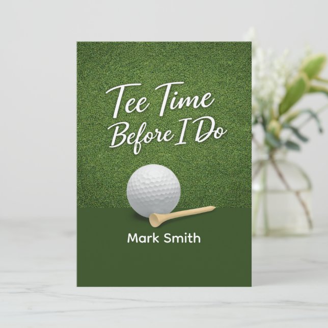 Invitation Enterrement de vie de garçon sur parcours de golf (Debout devant)