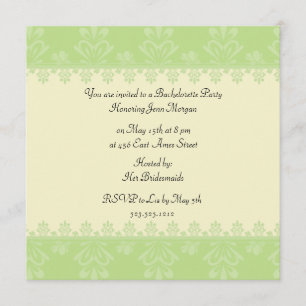 Invitation Enterrement de vie de jeune fille