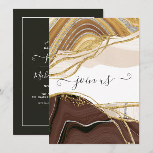 Invitation Enterrement de vie de jeune fille Agate Neutre Ter