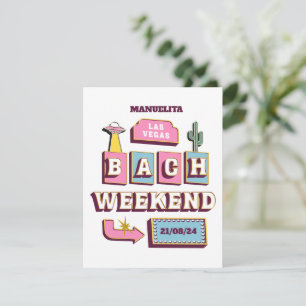 Invitation enterrement de vie de jeune fille au casino de las