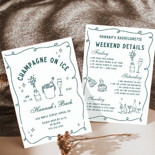 Invitation Enterrement de vie de jeune fille au Champagne Mod