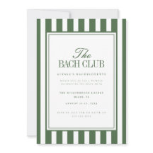 Enterrement de vie de jeune fille "Bach Club" vert