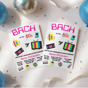 Invitation Enterrement de vie de jeune fille 'Bach to the 80'