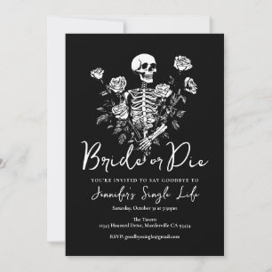 Invitation Enterrement de vie de jeune fille Bride or Die Flo