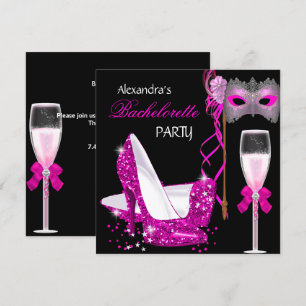 Invitation Enterrement de vie de jeune fille Champagne Mascar