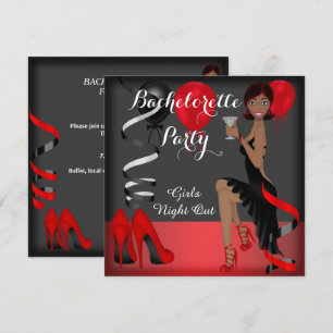 Invitation Enterrement de vie de jeune fille Chaussure Talons