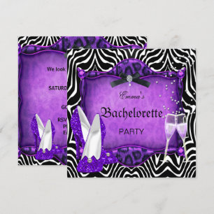 Invitation Enterrement de vie de jeune fille chaussures viole