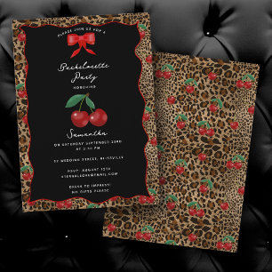 Invitation Enterrement de vie de jeune fille Cocktail Cerise