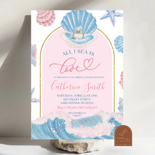 Invitation enterrement de vie de jeune fille coquillage fanta