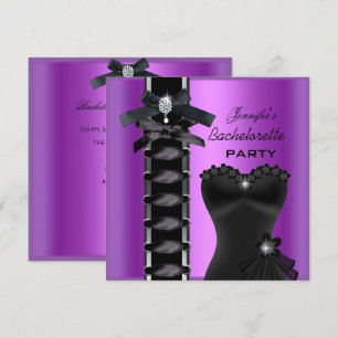 Invitation Enterrement de vie de jeune fille Corset à nœud di