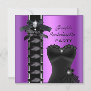 Invitation Enterrement de vie de jeune fille Corset à nœud di