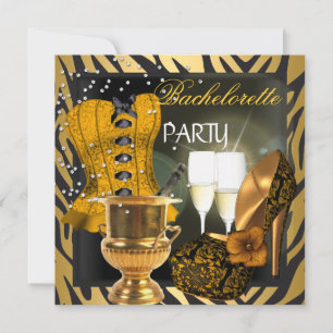 Invitation Enterrement de vie de jeune fille Corset Chaussure
