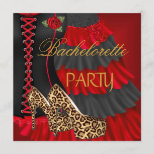 Invitation Enterrement de vie de jeune fille Corset Noir Chau