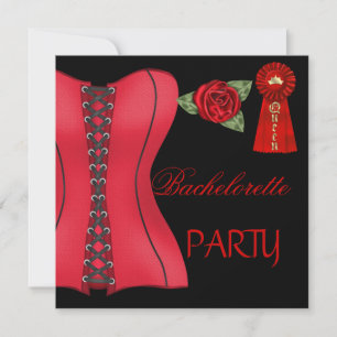 Invitation Enterrement de vie de jeune fille Corset Or Noir R