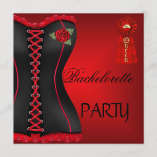 Invitation Enterrement de vie de jeune fille Corset Or Noir R