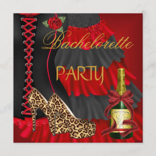 Invitation Enterrement de vie de jeune fille Corset Robe noir