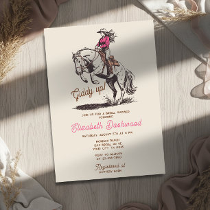 Invitation Enterrement de vie de jeune fille Cowgirl Moderne