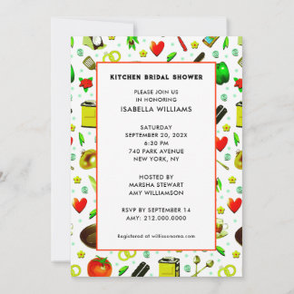 Invitation Enterrement de vie de jeune fille cuisine