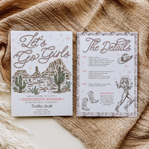 Invitation Enterrement de vie de jeune fille dans le Far West