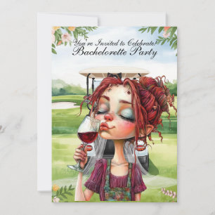 Invitation Enterrement de vie de jeune fille golf pour femme