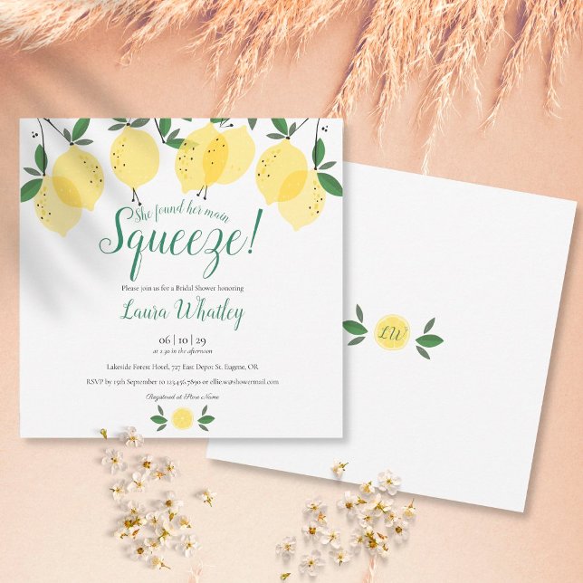 Invitation Enterrement de vie de jeune fille Main Squeeze Lem (Créateur téléchargé)