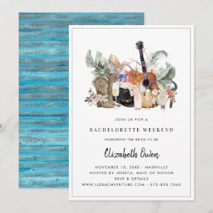 Invitation Enterrement de vie de jeune fille Nash Bash   Cowg