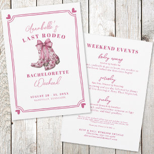 Invitation Enterrement de vie de jeune fille Pink Nash Bash L