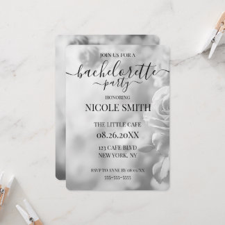 Invitation Enterrement de vie de jeune fille Roses Vintage N&