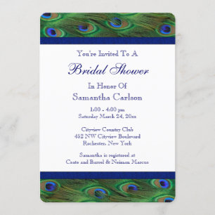 Invitation Enterrement de vie de jeune fille Royal Blue Vert