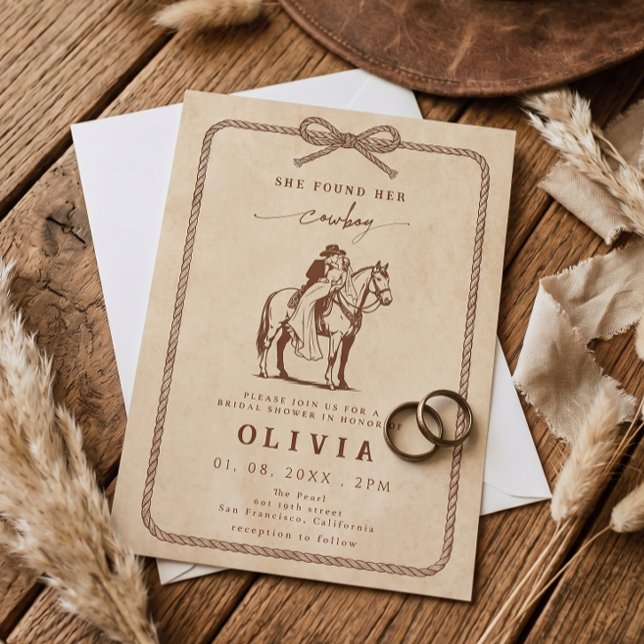 Invitation Enterrement de Vie de Jeune Fille Rustique Western (Créateur téléchargé)