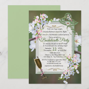 Invitation Enterrement de vie de jeune fille sous les cerisie