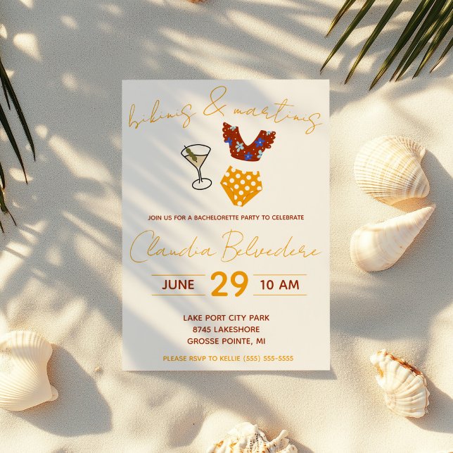 Invitation Enterrement de vie de jeune fille sur le thème des (Créateur téléchargé)