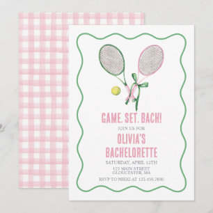 Invitation Enterrement de vie de jeune fille Tennis tenue chi
