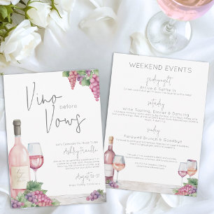Invitation Enterrement de vie de jeune fille Vins Serments de