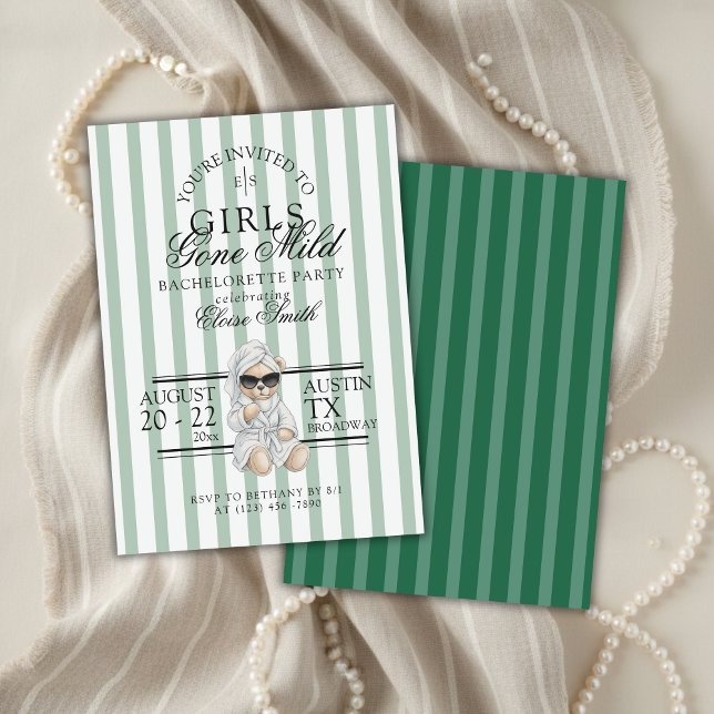 Invitation Enterrements de Vie de Jeune Fille au Spa Ourse Gi (Not every bachelorette party needs to be wild—and that’s exactly the vibe of Girls Gone Mild!)