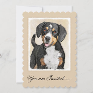 Invitation Entlebucher Mountain Dog Peinture - Art original