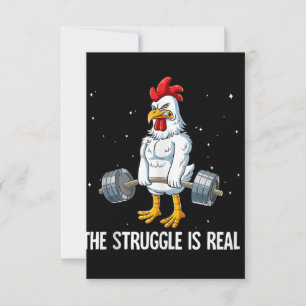 Invitation Entraînement De Poids De Poulet Gym La Lutte Est R