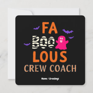 Invitation Entraîneur d'équipage fabolique Halloween Party Gh