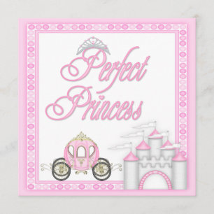 Invitation Entraîneur et château de Princess Baby shower