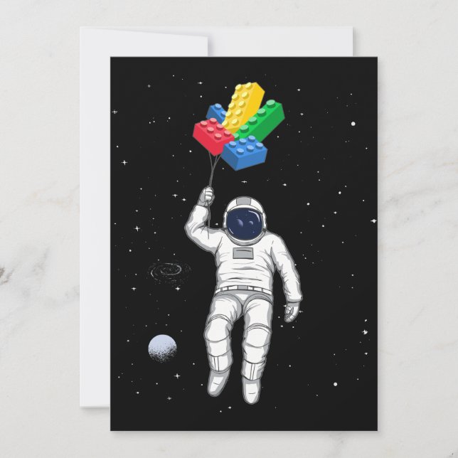 Invitation Entrepreneur principal astronaute, Blocs de constr (Devant)