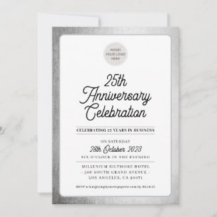Invitation ENTREPRISE ANNIVERSAIRE affaires moderne gris arge