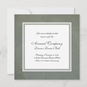 Invitation Entreprise Gris vert Grunge Italien Effet Vintage