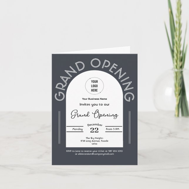 Invitation Entreprise moderne Grand Ouverture (Devant)