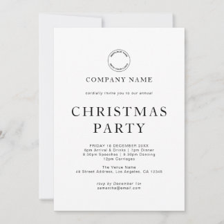 Invitation Entreprise moderne N'importe quelle couleur Noël