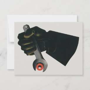 Invitation Entreprise vintage, Fabrication Usine Machiniste