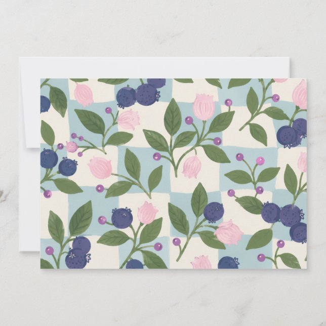 Invitation Enveloppe Florale Jardin de Myrtilles (Dos)