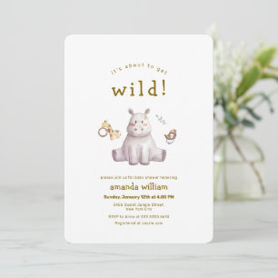 Invitation Environ Pour Obtenir Des Jouets De Safari Hippopot