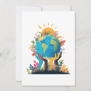 Invitation Environnement - Illustration de la Terre avec la m