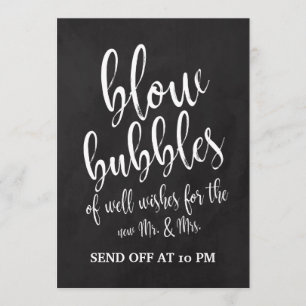 Invitation Envoi de bulles Panneau de tableau noir abordable